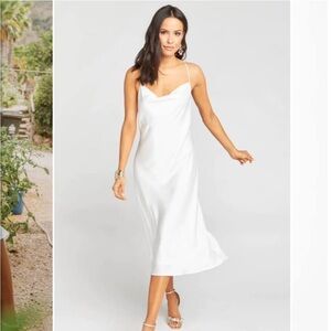Elegant White Slip Dress